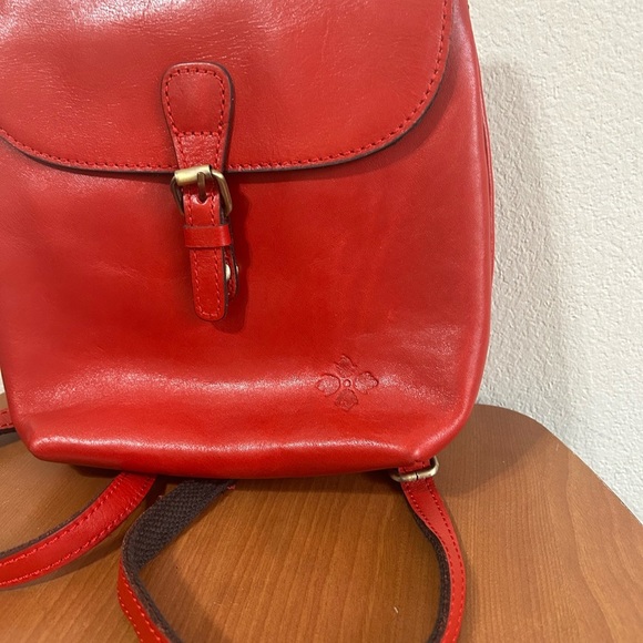 Patricia Nash Vatoni Convertible Leather Backpack Red Women's Travel Handbag - Picture 6 of 13